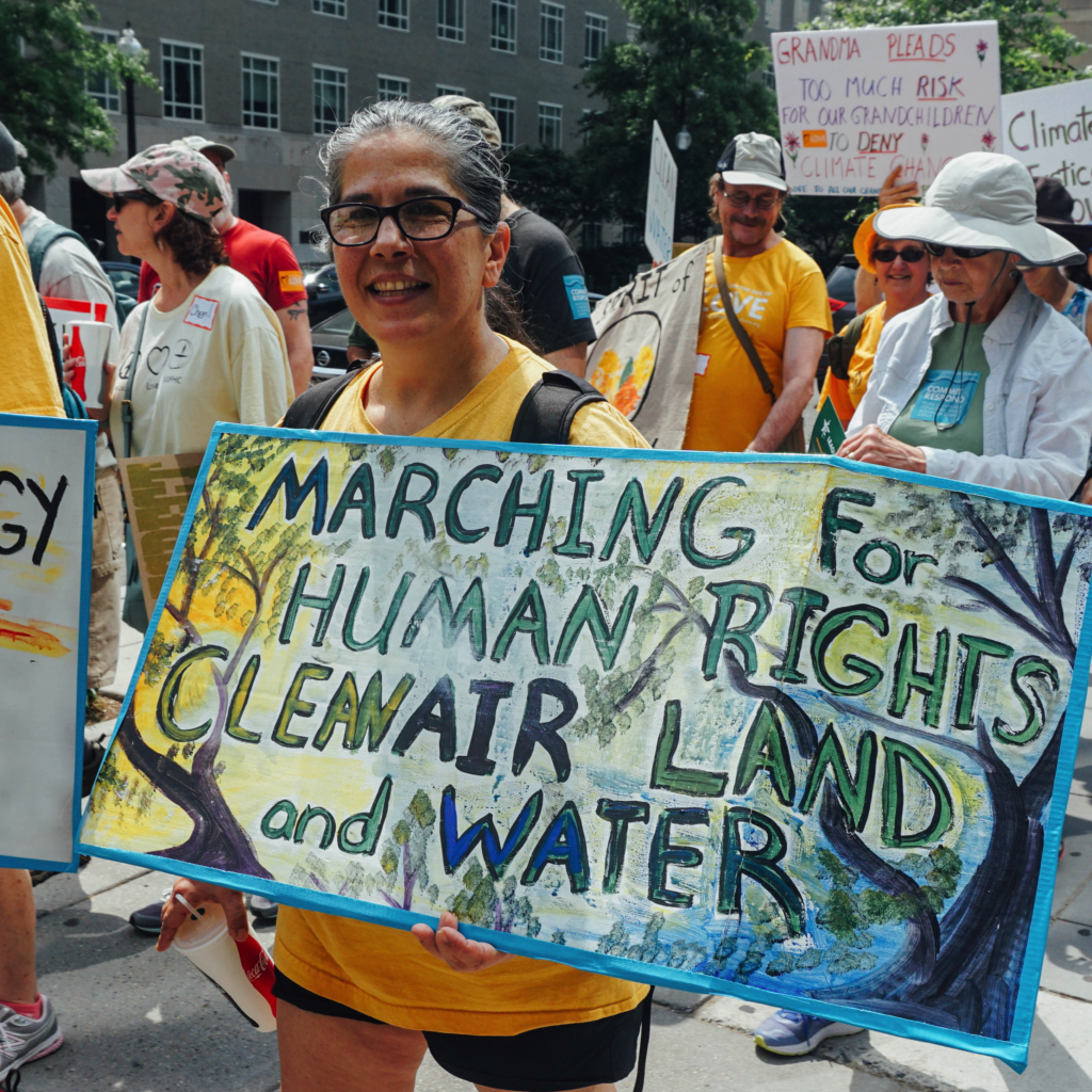 Marching for human rights and clean air