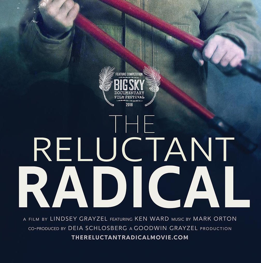 Promo image for the documentary The Reluctant Radical, about activist Ken Ward